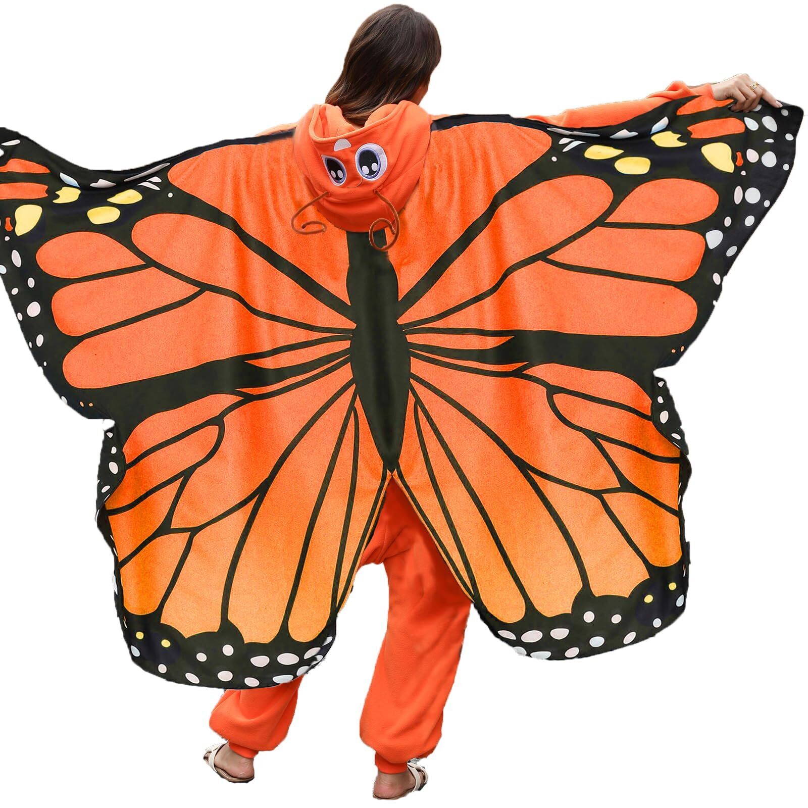 3755 Monarch Butterfly Costume Adult Butterfly Onesie Pajamas Halloween